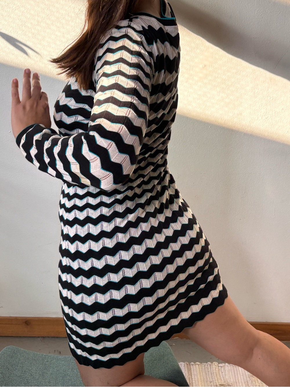 Missoni Black and White Zigzag Maxi Dress